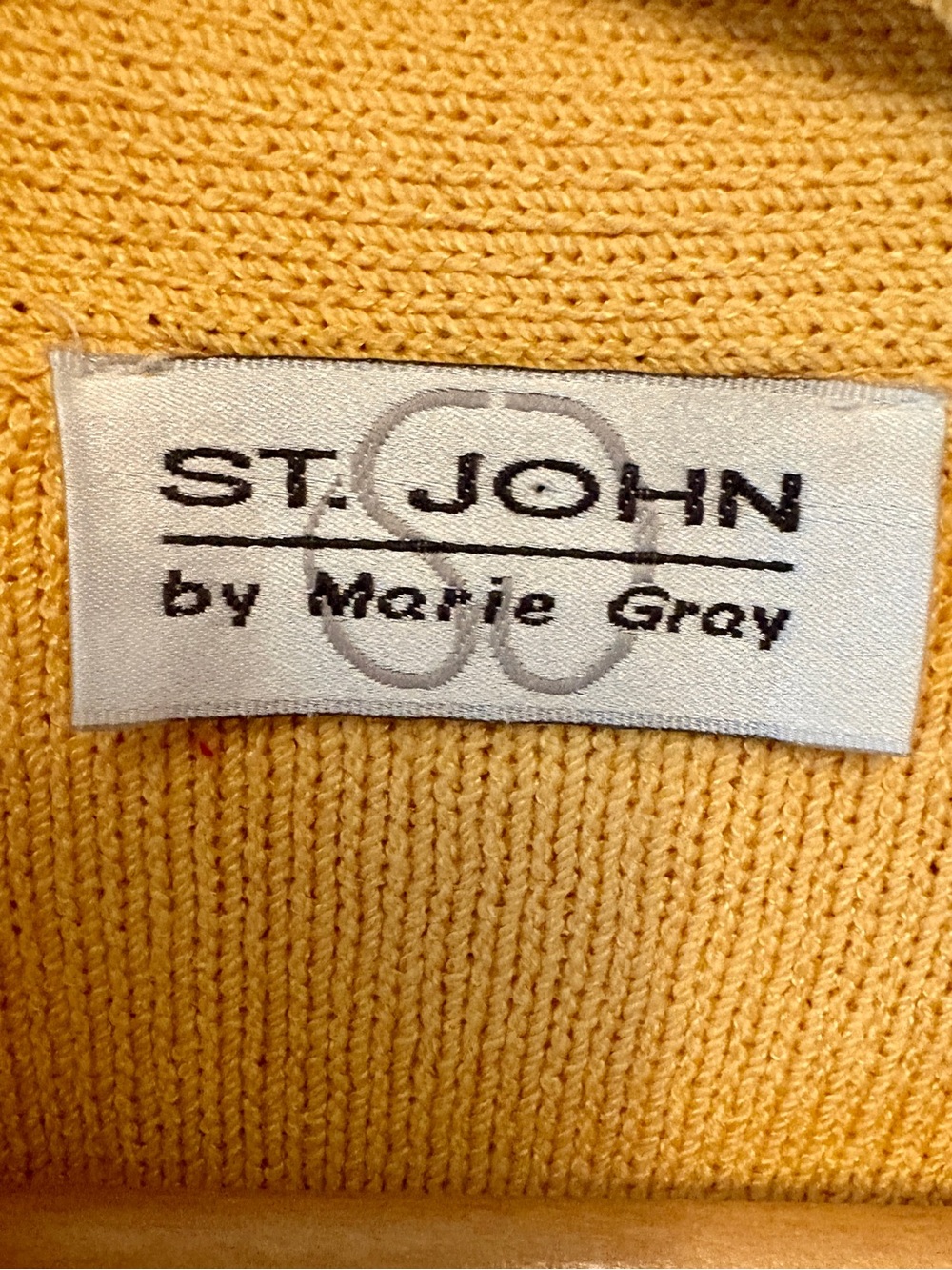 Vintage St. John by Marie Gray Santana Knit Butter Yellow Dress size 2 - Picture 4 of 16